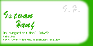 istvan hanf business card